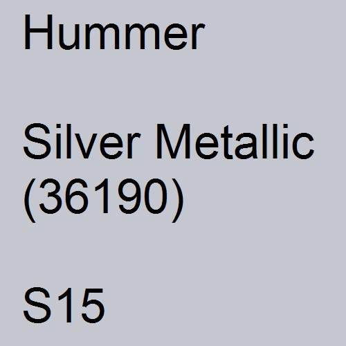 Hummer, Silver Metallic (36190), S15.